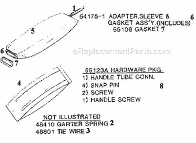 Page E Diagram and Parts List for 1932A  Eureka Upright Vacuum