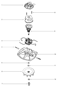 Page C Diagram and Parts List for 1934AGS  Eureka Upright Vacuum