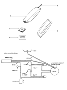 Page E Diagram and Parts List for 1934AGS  Eureka Upright Vacuum