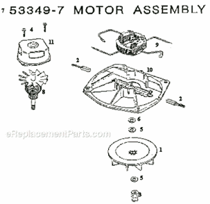 Page B Diagram and Parts List for 1934AX  Eureka Upright Vacuum