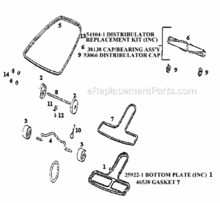 Page C Diagram and Parts List for 1934AX  Eureka Upright Vacuum