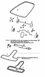 Page C Diagram and Parts List for 1934A  Eureka Upright Vacuum