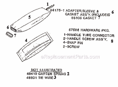 Part Location Diagram of E-53977-17 Eureka Bag Assy