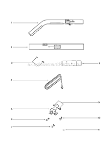 Page D Diagram and Parts List for 1934B  Eureka Upright Vacuum