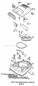 Page A Diagram and Parts List for 1935B  Eureka Upright Vacuum