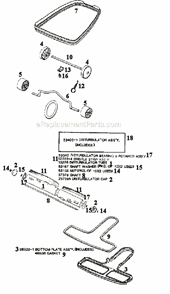 Part Location Diagram of E-52282-4 Sanitaire Bristle Strip Package