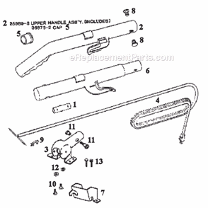 Page D Diagram and Parts List for 1935B  Eureka Upright Vacuum