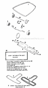 Page C Diagram and Parts List for 1942B  Eureka Upright Vacuum