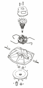 Page B Diagram and Parts List for 1943AT  Eureka Upright Vacuum
