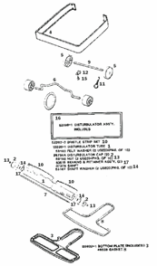 Page C Diagram and Parts List for 1943AT  Eureka Upright Vacuum