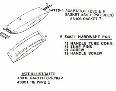 Page E Diagram and Parts List for 1943AT  Eureka Upright Vacuum