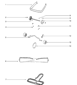 Part Location Diagram of 60161 Frigidaire Wheel & Axle Assembly