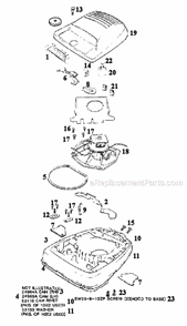 Page A Diagram and Parts List for 1967AT  Eureka Upright Vacuum