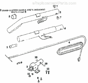 Page D Diagram and Parts List for 1967AT  Eureka Upright Vacuum