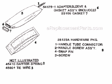 Page E Diagram and Parts List for 1967AT  Eureka Upright Vacuum