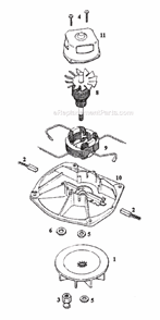 Page B Diagram and Parts List for 1967BT  Eureka Upright Vacuum