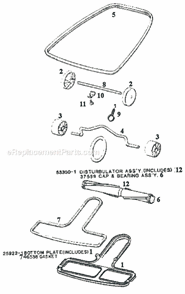 Page C Diagram and Parts List for 1967BT  Eureka Upright Vacuum