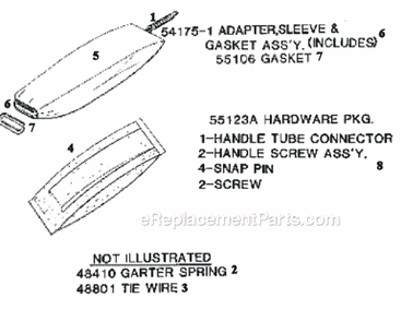Page E Diagram and Parts List for 1967BT  Eureka Upright Vacuum