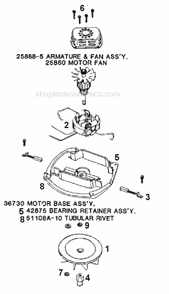 Page B Diagram and Parts List for 2034B  Eureka Upright Vacuum