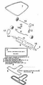 Page C Diagram and Parts List for 2034B  Eureka Upright Vacuum