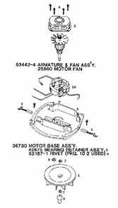 Page B Diagram and Parts List for 2034DT  Eureka Upright Vacuum