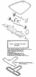 Page C Diagram and Parts List for 2034DT  Eureka Upright Vacuum