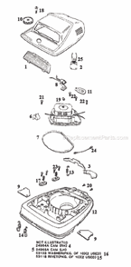 Page A Diagram and Parts List for 2059A  Eureka Upright Vacuum