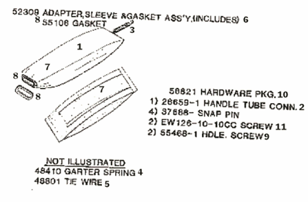 Page E Diagram and Parts List for 2101B  Eureka Upright Vacuum