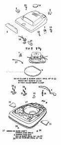 Page A Diagram and Parts List for 2105B  Eureka Upright Vacuum