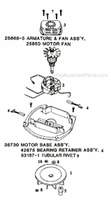 Page B Diagram and Parts List for 2122A  Eureka Upright Vacuum