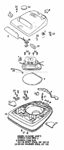 Page A Diagram and Parts List for 2122B  Eureka Upright Vacuum