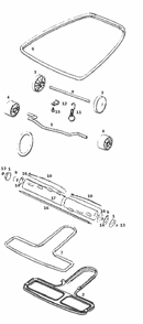 Page B Diagram and Parts List for 2124A  Eureka Upright Vacuum