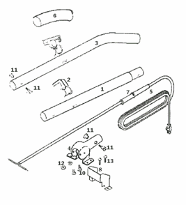 Page D Diagram and Parts List for 2124A  Eureka Upright Vacuum