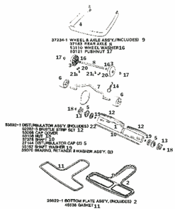 Page C Diagram and Parts List for 2125A  Eureka Upright Vacuum