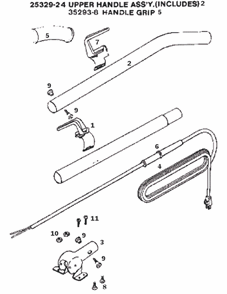 Page D Diagram and Parts List for 2125A  Eureka Upright Vacuum