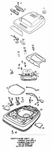 Page A Diagram and Parts List for 2134DT  Eureka Upright Vacuum