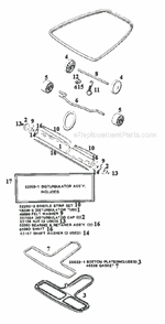 Page C Diagram and Parts List for 2134ET  Eureka Upright Vacuum