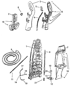 Part Location Diagram of 39009 Eureka Disp.Valve Assembly 2400'S