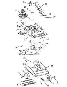 Page A Diagram and Parts List for 2440BT-2  Eureka Carpet Cleaner
