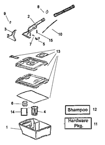 Page D Diagram and Parts List for 2450B-1  Eureka Carpet Cleaner