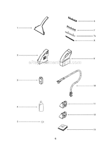 Part Location Diagram of 73233 Eureka Bare Floor Scrubber Assy