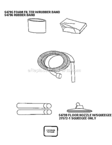 Page A Diagram and Parts List for 2815A  Eureka Utility Vacuum