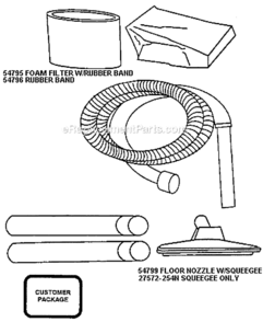 Page A Diagram and Parts List for 2822A  Eureka Utility Vacuum