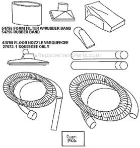 Page A Diagram and Parts List for 2830A  Eureka Utility Vacuum