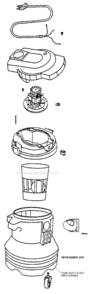 Page B Diagram and Parts List for 2830A  Eureka Utility Vacuum