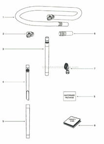Part Location Diagram of E-60990-2 Eureka Dusting Brush