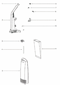Page C Diagram and Parts List for 2903A  Eureka Upright Vacuum