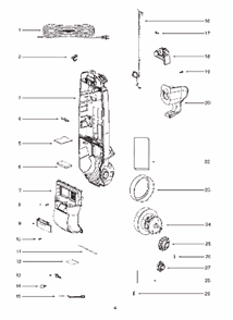 Page D Diagram and Parts List for 2903A  Eureka Upright Vacuum