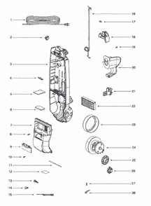 Part Location Diagram of 72636-355N Eureka Hook - Hose