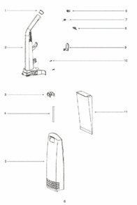 Page C Diagram and Parts List for 2924AV  Eureka Upright Vacuum